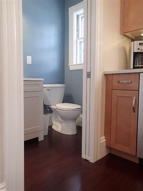 Check spelling or type a new query. Half bath behind pocket door off of Kitchen - Transitional ...