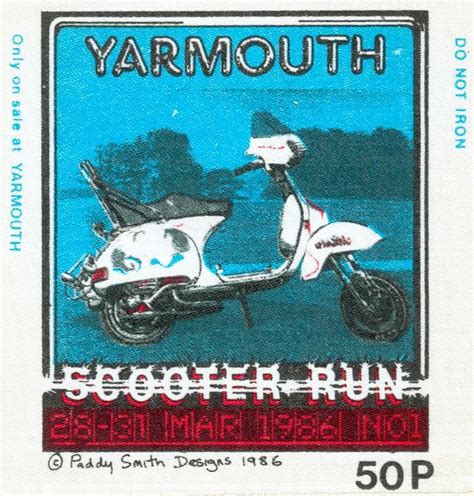 Paddy Smith Scooter Rally Patch 1986 Great Yarmouth Comic Book Cover