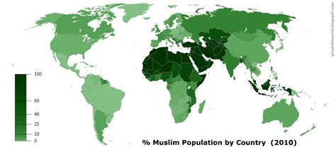 Graph The World Map Muslim Population In The World