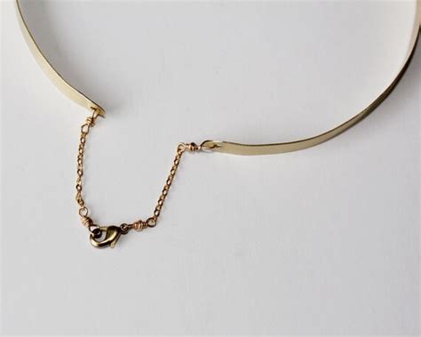 Hammered Gold Choker Set Chokers By Abajewels On Etsy