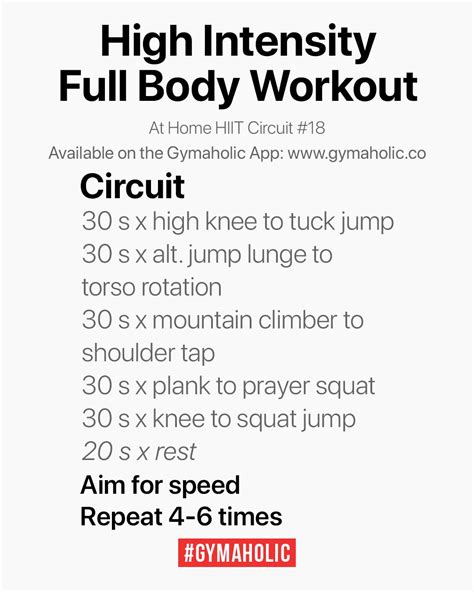 Hiit Workout Routine No Equipment