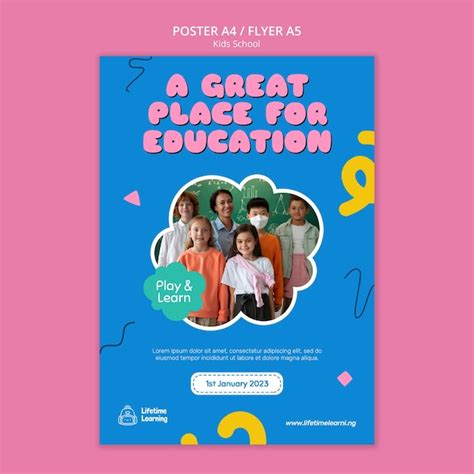 Free Psd Kids School Poster Template