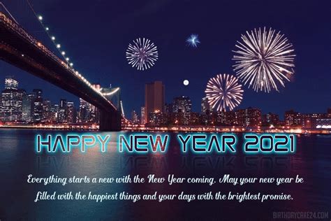 Wishing you 12 months of success, 52 weeks of laughter, 365 days of fun, 8,760 hours of joy, 525,600 minutes of good luck, and 31,536,000 seconds. Happy New Year 2021 Fireworks Animated Wishes Card GIFs