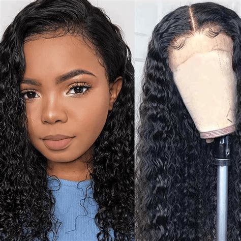 18 Inch Water Wave Wig Is Having Front Lace Line And 100 Virgin Hair