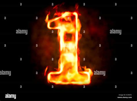 Fire Number 1 Of Burning Flame Light 3d Rendering Stock Photo Alamy