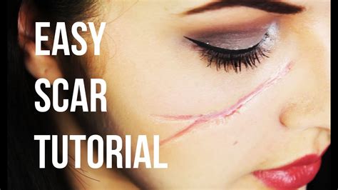 Easy Realistic Scar Sfx Makeup Tutorial Youtube