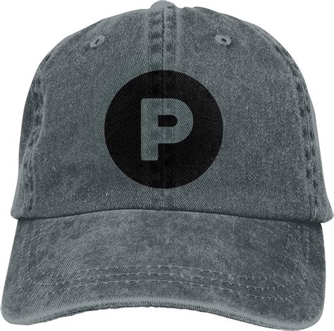 Letter P Dad Hat Washed Cotton Vintage Adjustable Baseball Cap