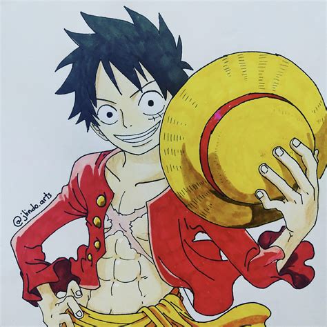 My Drawing Of Monkey D Luffy Of One Piece Ranimesketch