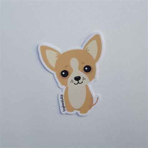 Chihuahua Sticker Cute Kawaii 225 X 275 Etsy