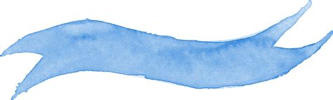 8 Blue Watercolor Ribbon Banner Png Transparent