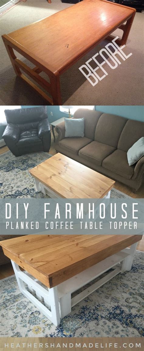 DIY farmhouse coffee table topper – Heather's Handmade Life
