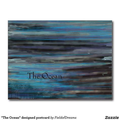 The Ocean Designed Postcard Ocean Design Postcard Ocean
