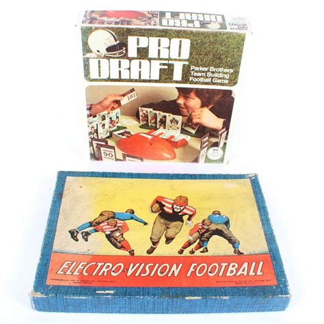 2 Vintage Football Board Games Pro Draft And Electro