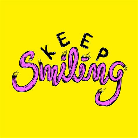 Illustration Of Keep Smiling Phrase Vector Download Free Vectors