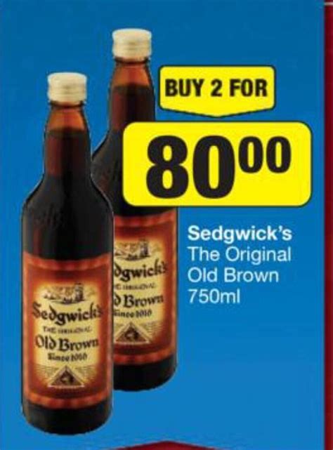 Sedgwicks The Original Old Brown 750 Ml Offer At Spar Tops