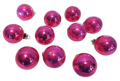 Christmas central's ornament collection includes pink glass ball christmas ornaments with numerous shades, sizes and finishes to choose from. Pink Glass Ornaments, S/11 on OneKingsLane.com | Glass ...