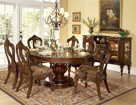Freshen up the dining set with live leaves in glass vases. Classic European Dining Room With Carpet Flooring #8250 ...
