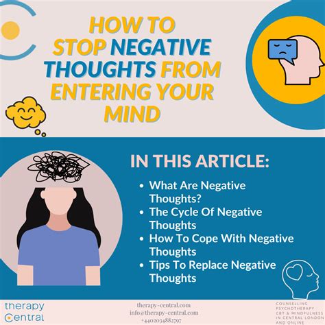 how to stop negative thoughts from entering your mind therapy central