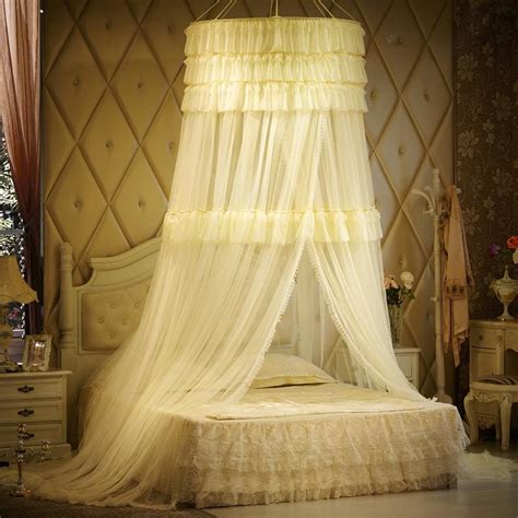 You can tie the curtains to bed posts, leave them flowing freely, or pull them closed. luxury mosquito net for double bed, Princess lace Palace ...
