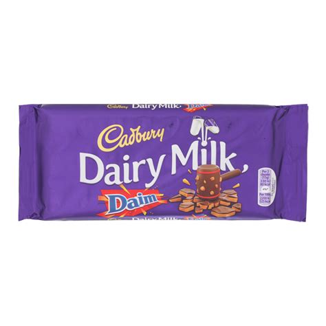Cadbury Dairy Milk Daim Bar Milk Chocolate 120g Tops Online