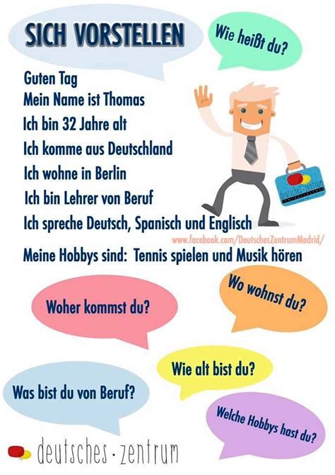 Como Presentarse En Alemán German Language Learning German Phrases