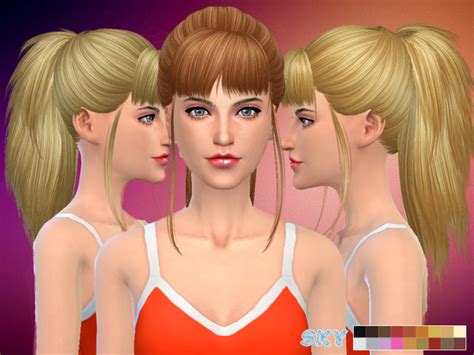 The Sims Resource Hair 217 Aimee By Skysims Sims 4 Hairs