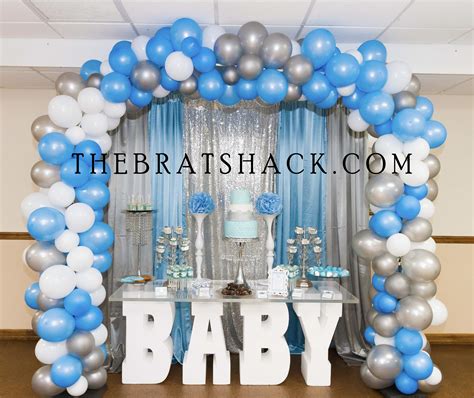 Buy cheap balloon bouquets for new baby girl. BABY Letter Table, Back Drop & Balloon Arch Area for Baby ...