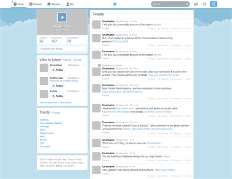 The twitter comment picker tool will allow you to pick one. Twitter New Home GUI PSD template - Download PSD