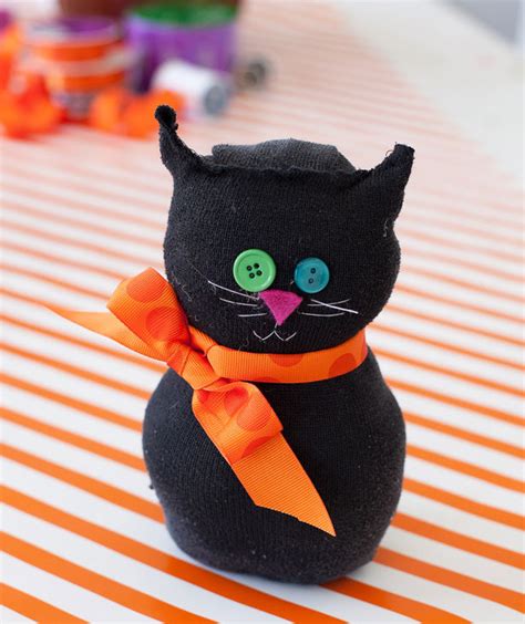 Black Sock Cat 10 Halloween Crafts For Kids Real Simple