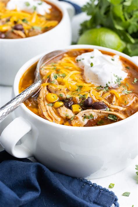 Easy Chicken Taco Soup Recipe Evolving Table