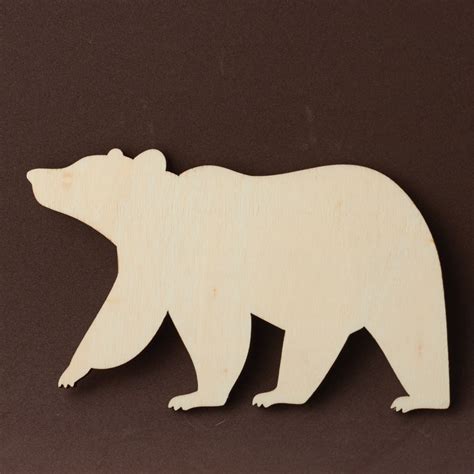 Unfinished Wood Bear Cutout All Wood Cutouts Wood Crafts Hobby