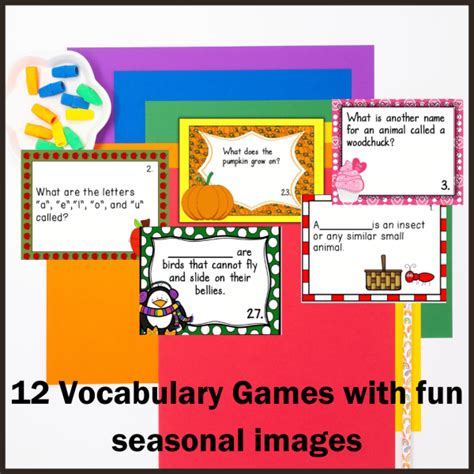 12 Vocabulary Word Games Dynamic Learning