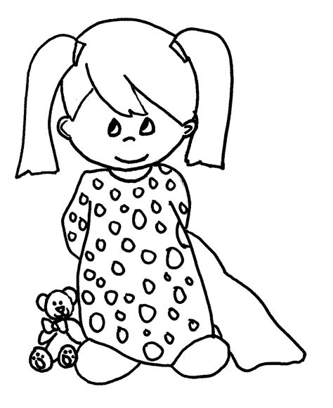 Cute Baby Girl Coloring Pages At Getdrawings Free Download