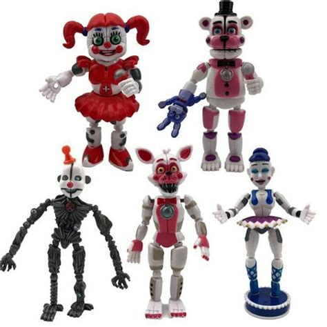 Set Of 5 Five Nights At Freddy S Fnaf 6 Articulated Action Figure Toys Five Nights At Fre Ddy