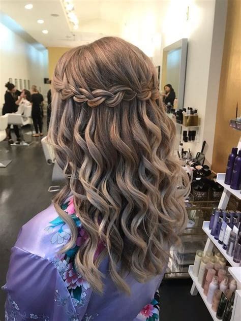 The important thing is to comb it to one side, whatever the side. Prom Curly Hairstyles For Long Hair That Help You To Be ...