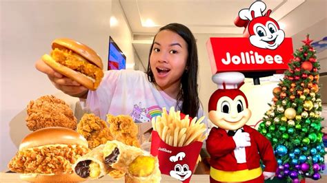 Jollibee Mukbang In The Philippines Christmas Edition Youtube