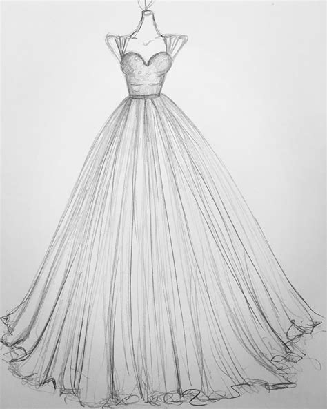 Pencil Drawing Of Dress Design