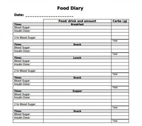 6 food journal templates fine word templates. Food Log Template - 29 Free Word Excel PDF Documents ...