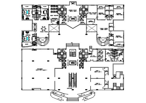 2d Floor Plan Drawings Details Of Residential Building Units Dwg File