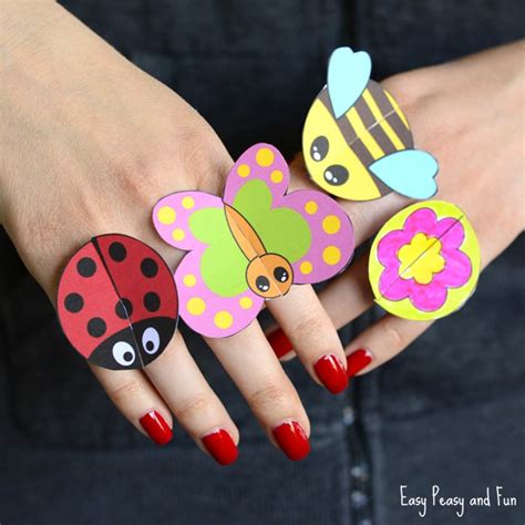 Printable Bug Paper Rings For Kids Craft Template Easy Peasy And Fun