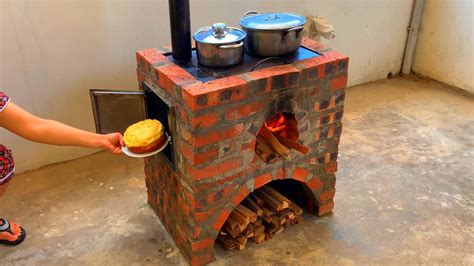 Three In One Wood Stove Creative Ideas From Cement And Brick Youtube