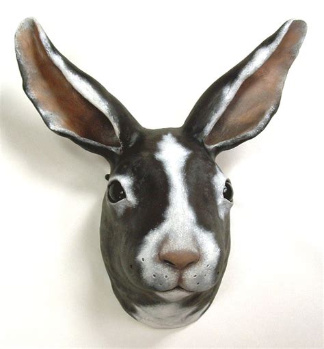 Bunny Head Bunny Art Jack Rabbit Rabbit Art Ceramic Animals Clay