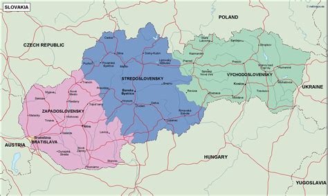 Coordinates and official country name. slovakia political map. Illustrator Vector Eps maps. Eps ...