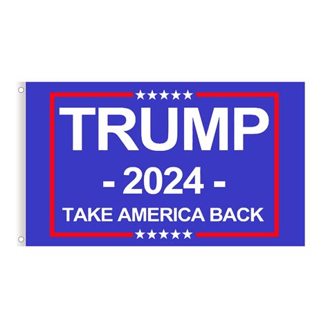 trump 2024 flag 3x5 outdoor double sided 3 ply donald trump take america back blue flags