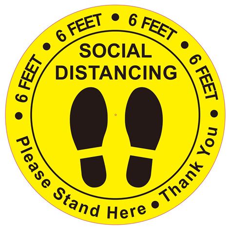Buy Social Distancing Floor Decals 12 Pack 11 Stand Floor Stickers