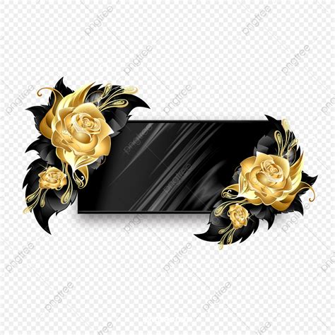 Gold line flowers clipart, golden simple florals clip art, botanical herbal doodle graphic, wedding, planner or scrapbooking set png diy. Black Gold Fine To Textured Floral Border, Black Gold ...