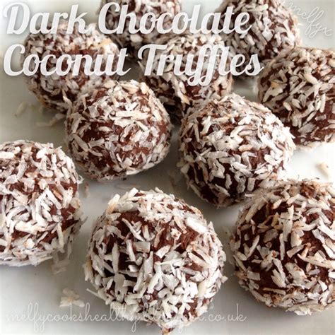 Melfy Cooks Healthy Dark Chocolate Coconut Truffles
