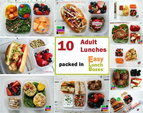 10 adult lunches packed to go in easylunchboxes easy lunch box lunches pinterest lunch