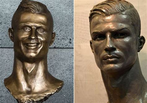 The madeira international airport renamed itself to the cristiano ronaldo airport and unveiled a statue that looks like the mad magazine kid all grown up. Cristiano Ronaldo Statue Madeira