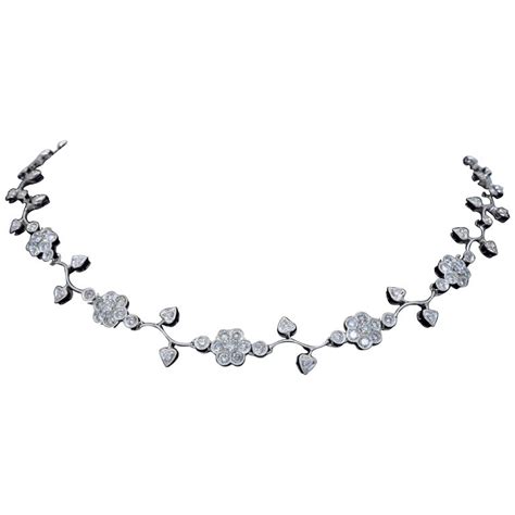 Floral Diamond Necklace At 1stdibs